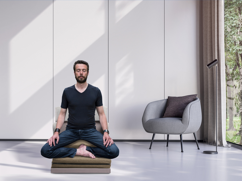Meditation seat for space design and room design