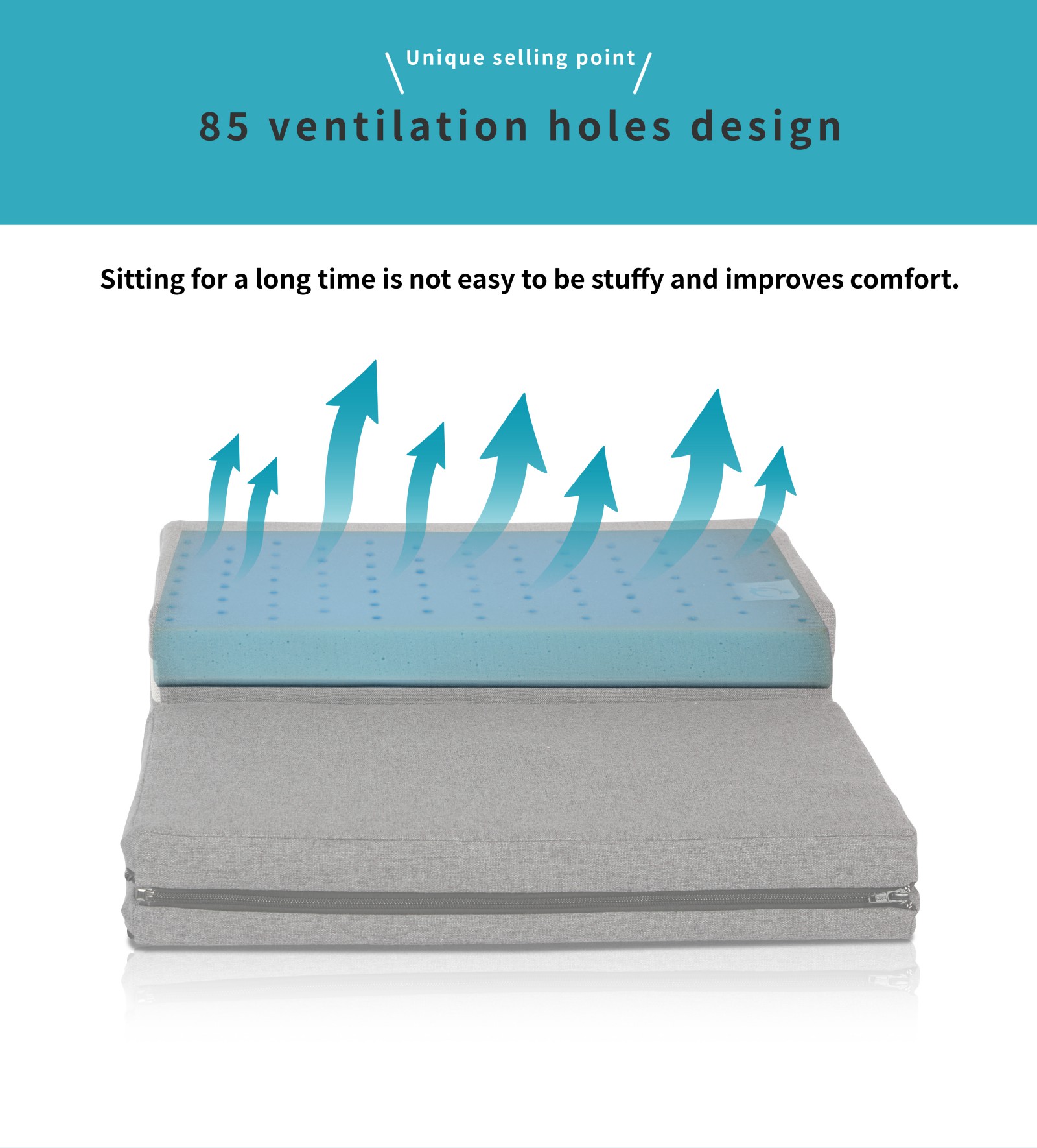 85 ventilation holes design for meditation seat