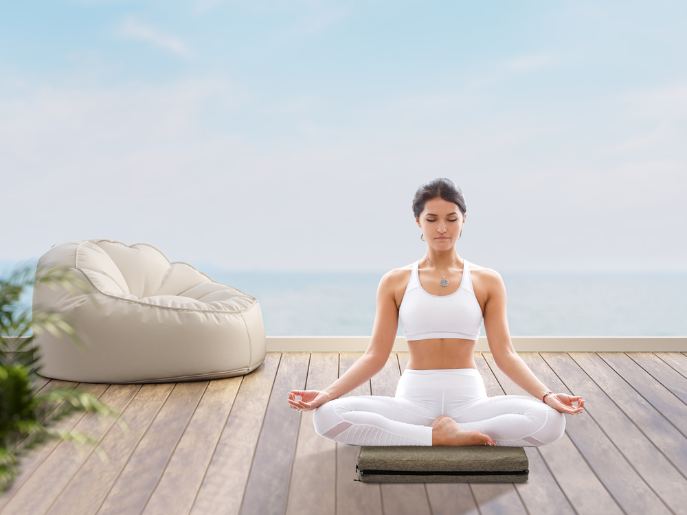 meditation mat in the outdoor