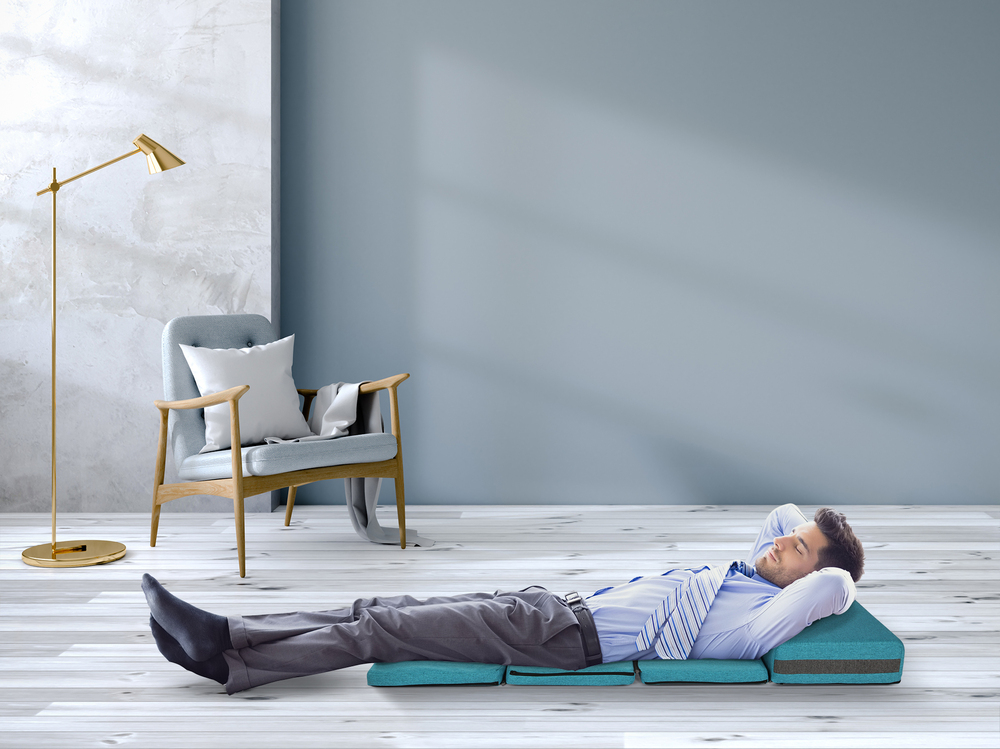 take the rest or sleeping on the meditation cushion 