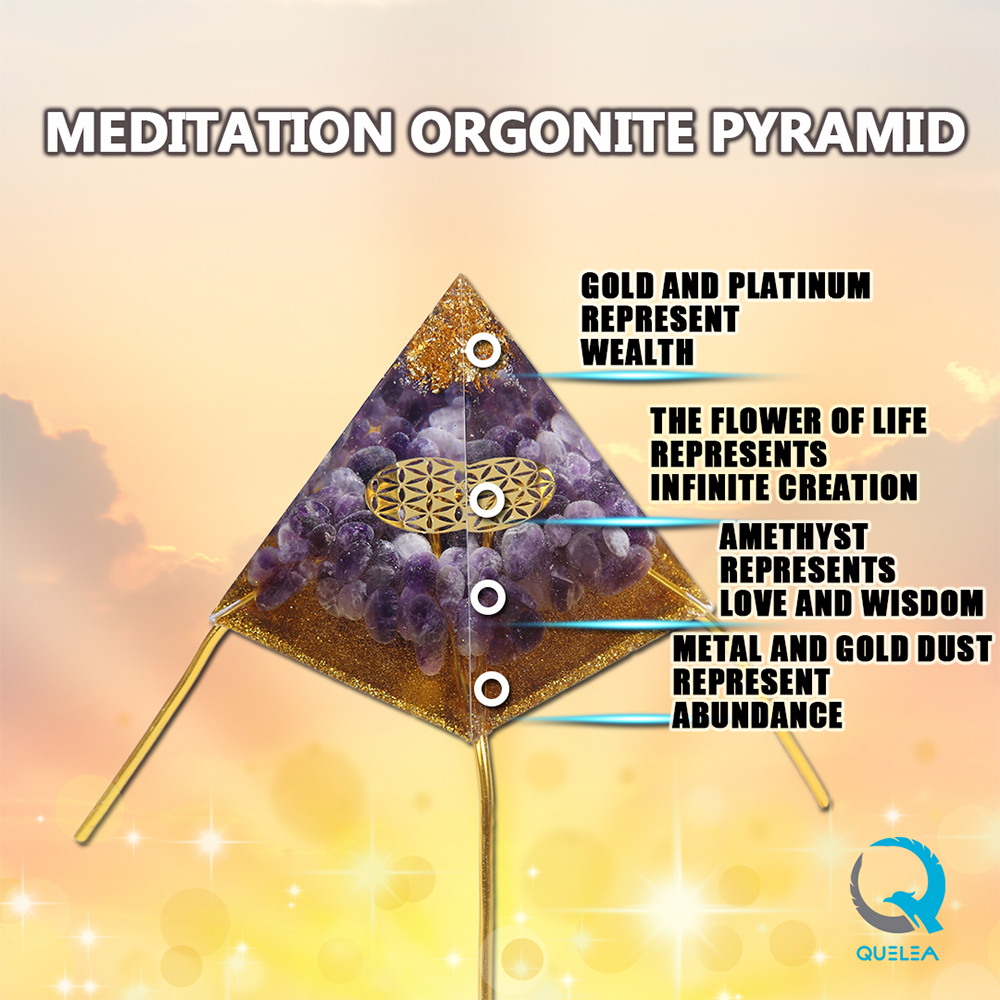 Meditation Orgonite Pyramid, Meditation Pyramid, Orgonite meditation, Pyramid energy, Sacred Space