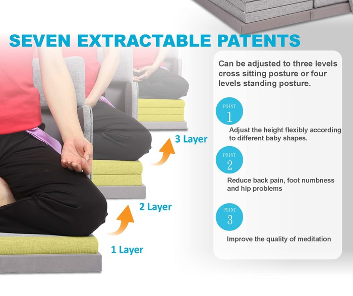 Seven adjustable function of meditation sofa and meditation chair